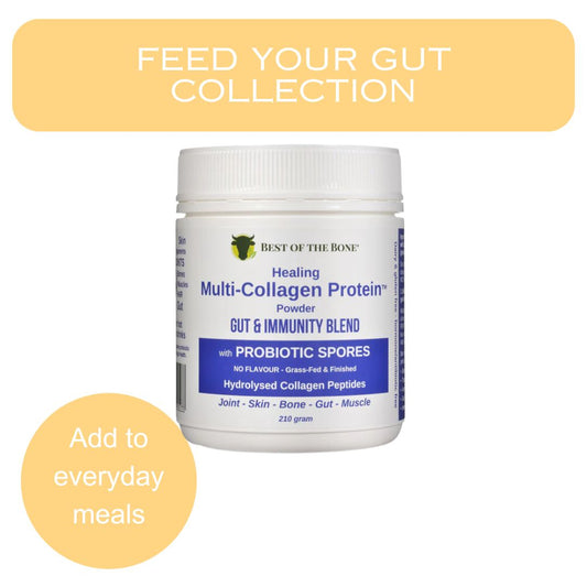 COLLAGEN MULTI + GUT & IMMUNITY BLEND 210GRAMS POWDER